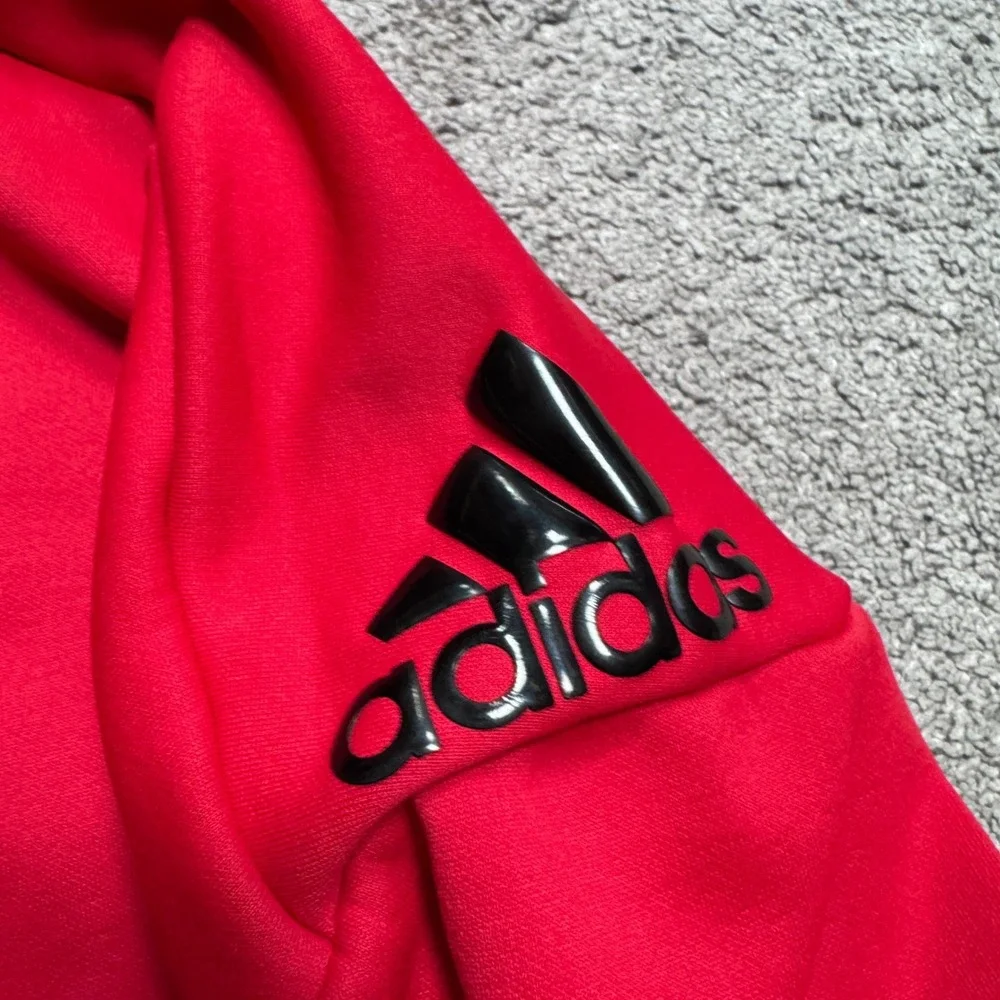 Adidas Youth Large Full Zip Manchester United Hooded Jacket Red